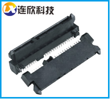 SATA板端連接器7+15連接器廠家 22PINSATA母座連接器高度5.5MM帶魚叉